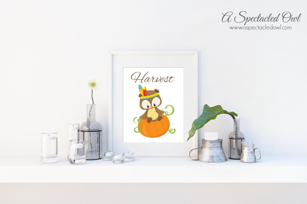 Adorable Owl Thanksgiving Printables A Spectacled Owl