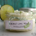 Coconut Mint Lime Sugar Scrub Recipe - I love how sugar scrubs make my skin feel so soft! I also love that you can make so many different scents depending on your mood or the season.