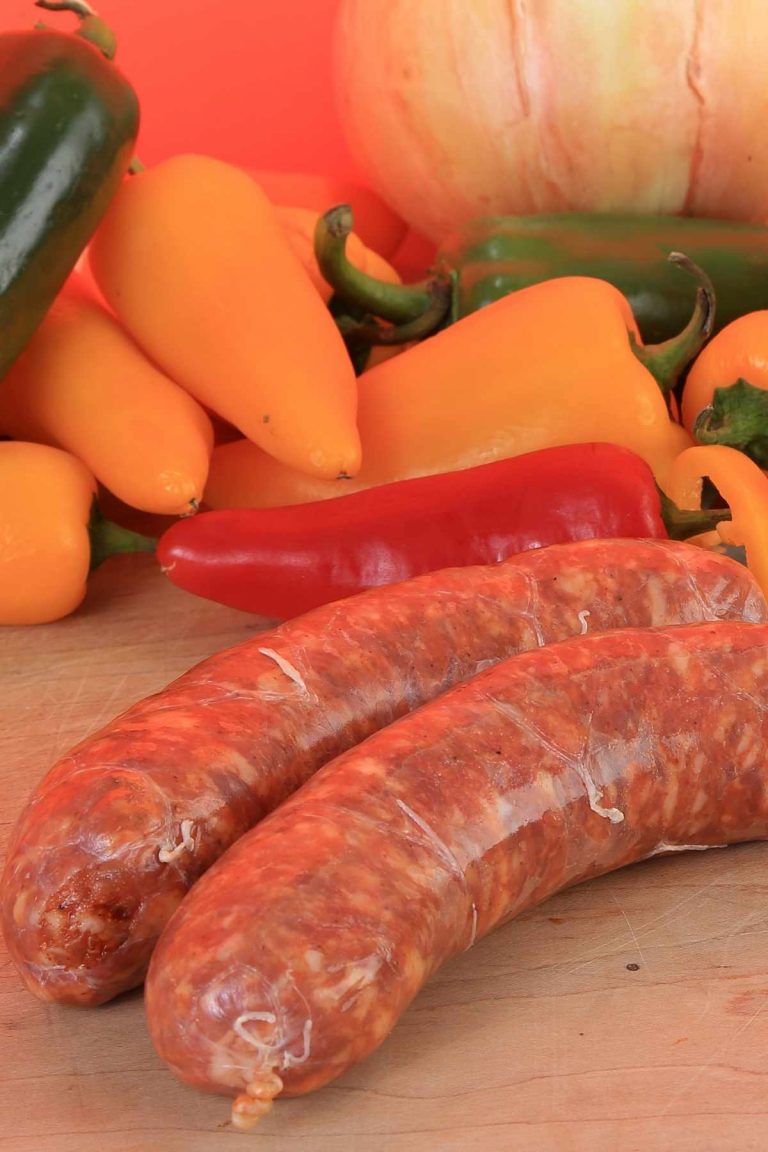 Originally from France, Andouille Sausage is a smoked sausage made from pork, wine, and seasonings. It is popular in the U.S. state of Louisiana, and is often used in Cajun cuisine.