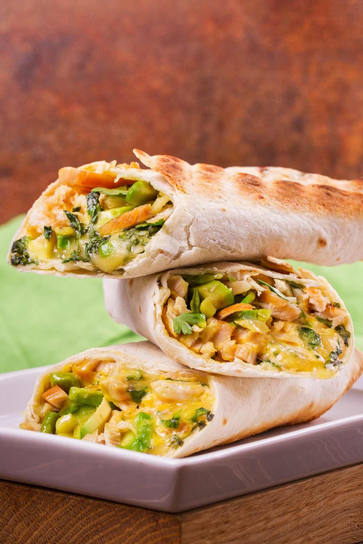 Crispy Chicken and Avocado Burrito Wraps