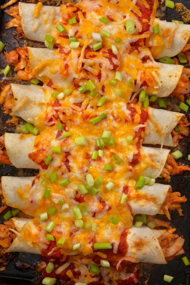 Easy Shredded Chicken Enchiladas