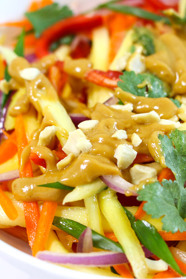 Mango Salad with Peanut Dressing