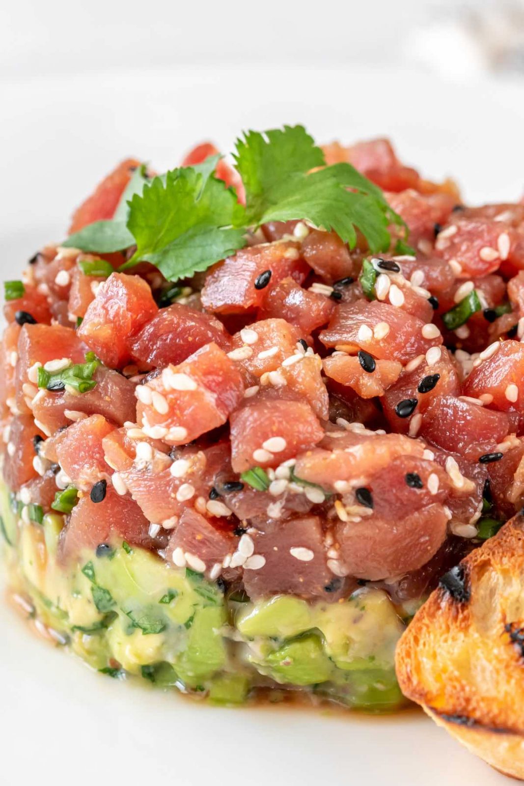 Tuna Tartar is loaded with delicious cubes of raw, sashimi-grade tuna that has been lightly seasoned. The tuna is placed atop creamy avocado for a flavor combo that’s out of this world.