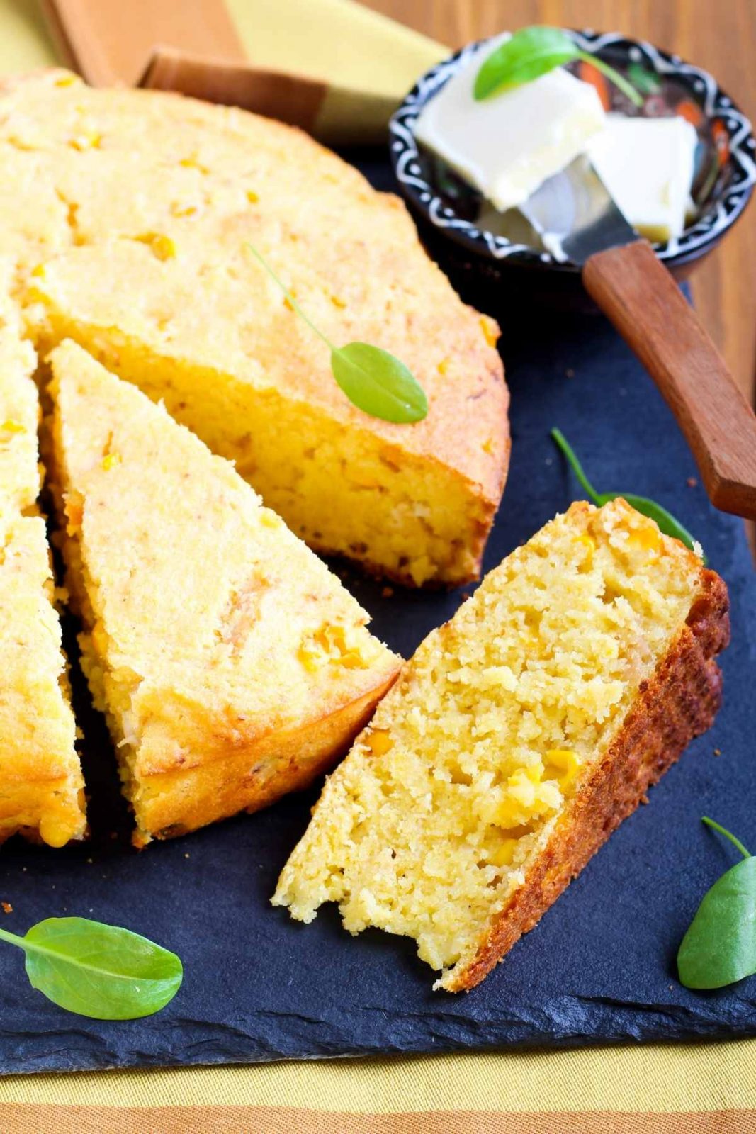There's something special about freshly baked cornbread warm out of the oven. This cornbread cake is sweet, moist, and can be topped with a creamy frosting.