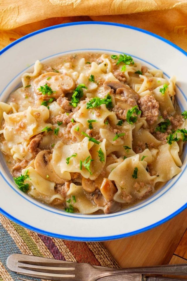 Easy Beef Stroganoff for Two