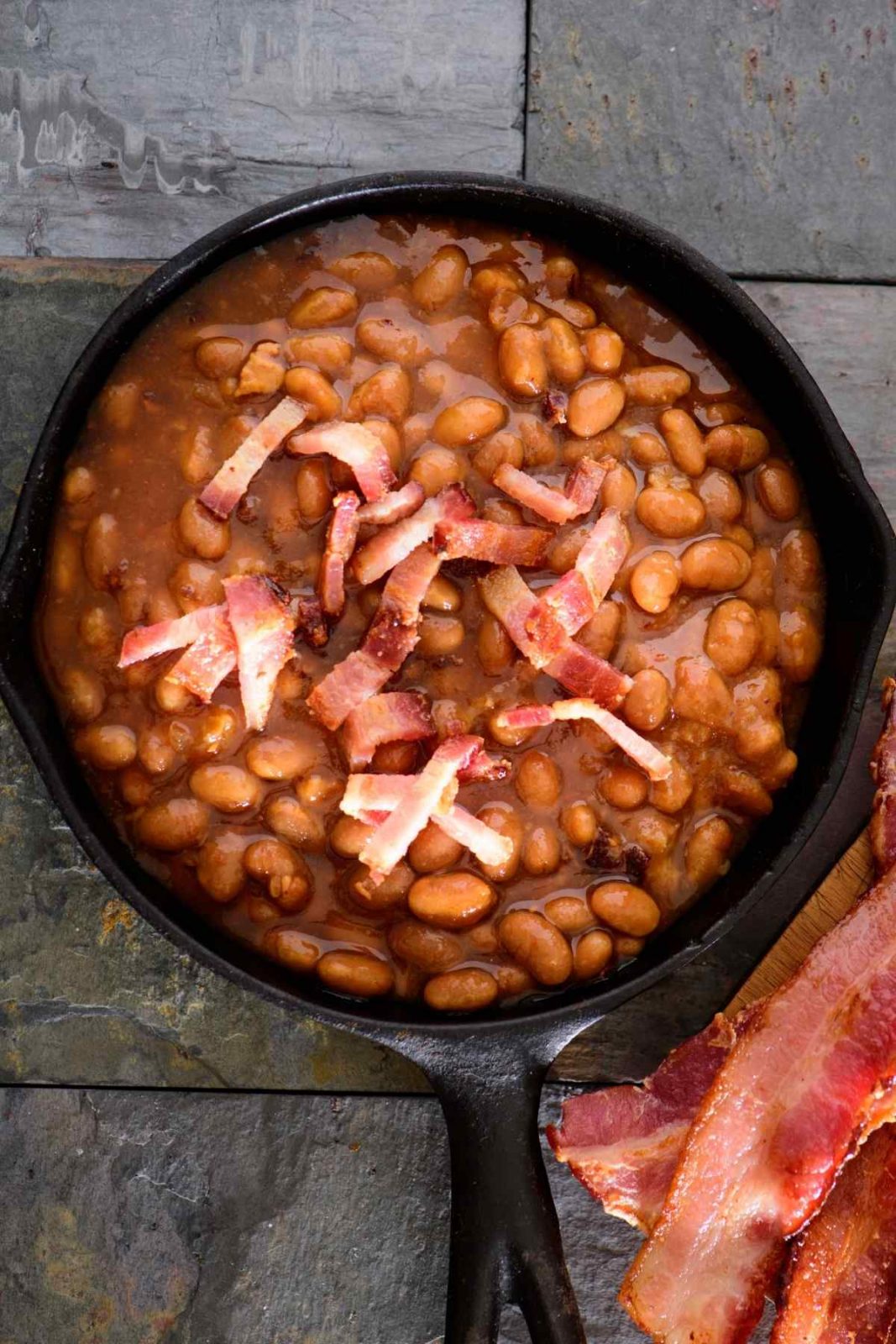 This simple stovetop dish is set to become your favorite Pork and Beans recipe! Full of delicious sweet and smokey flavors, it's the ideal side to serve at your next backyard BBQ!