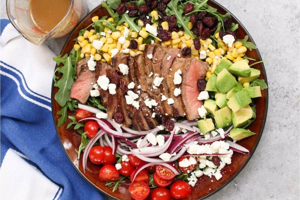 Light Dinner Steak Salad Recipe - A Spectacled Owl