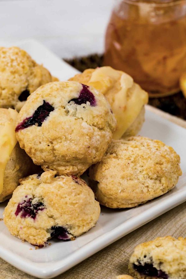 Blueberry Scones with Cream Cheese