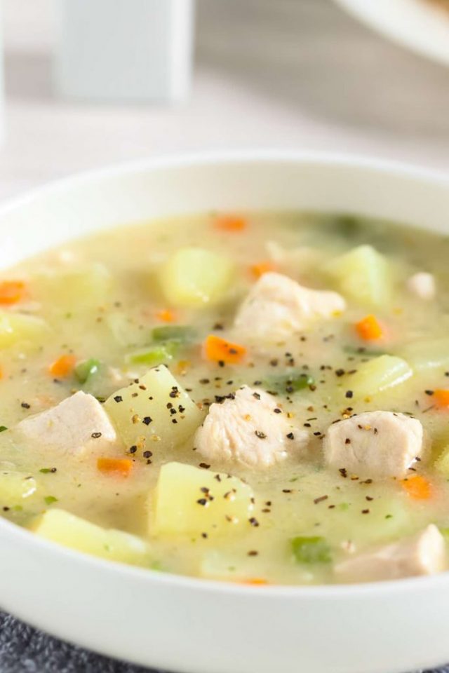 Crockpot Potato Soup with Chicken