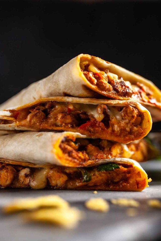 Spicy Chipotle Shredded Chicken Quesadilla