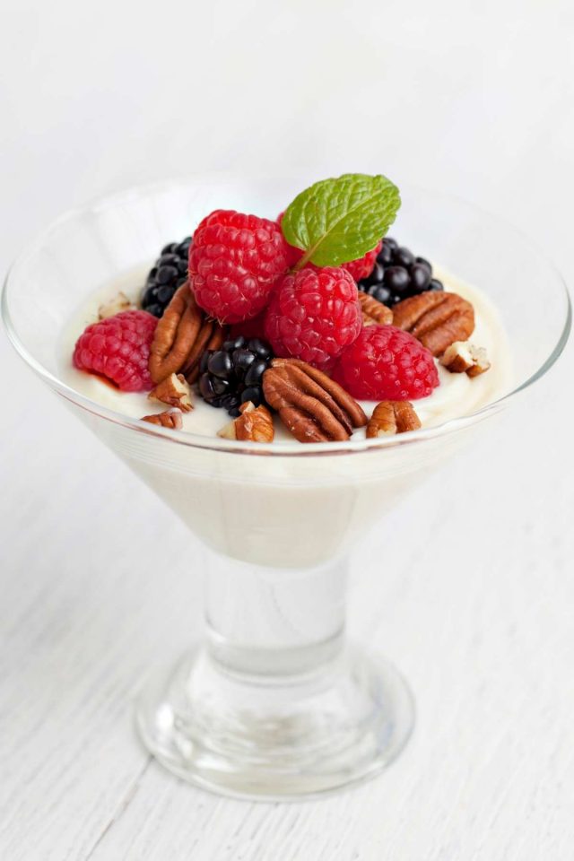 Greek Yogurt with Berries, Nuts and Honey