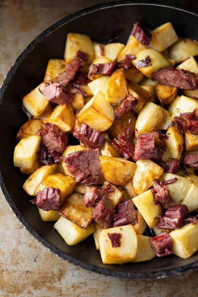 Leftover Roast Beef and Potatoes
