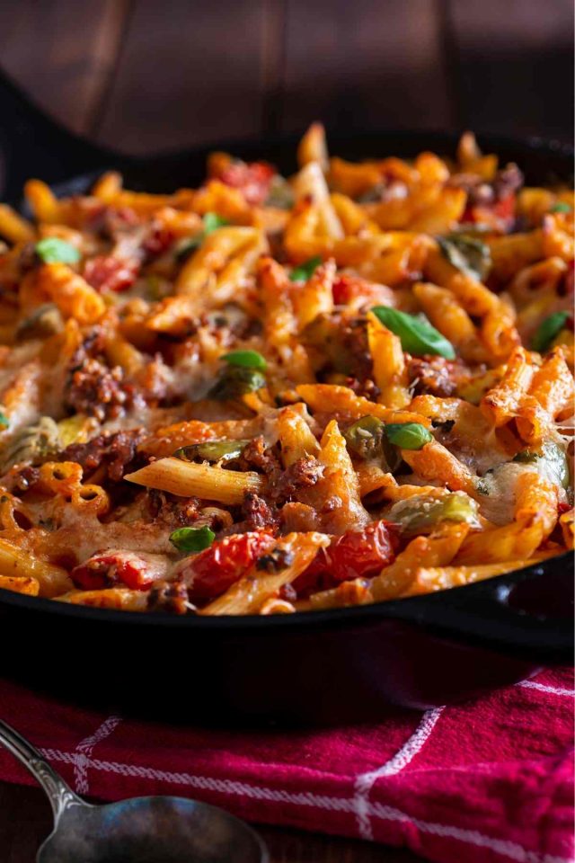One Pot Cheesy Sausage Penne